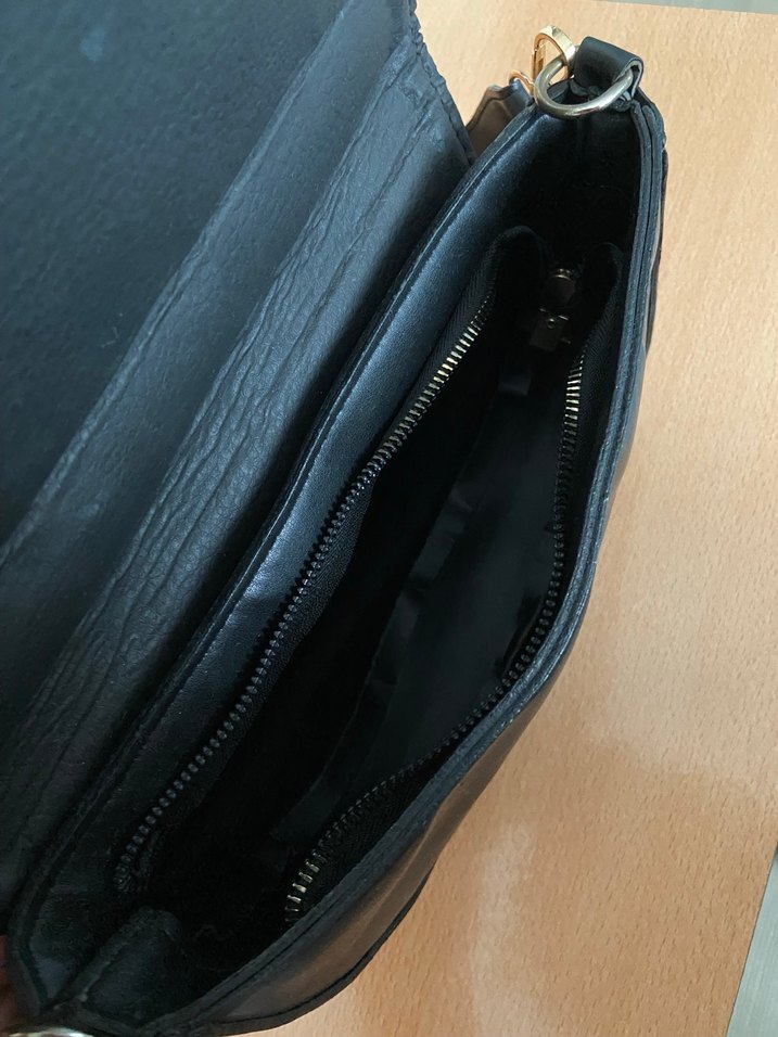 Siyah Kapitone Mini Omuz Çantası - Görsel 3