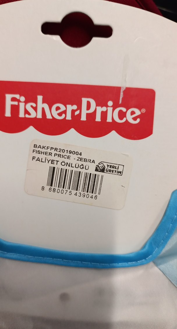 Fisher-Price Baskılı Bebek Önlüğü Mavi - Görsel 2