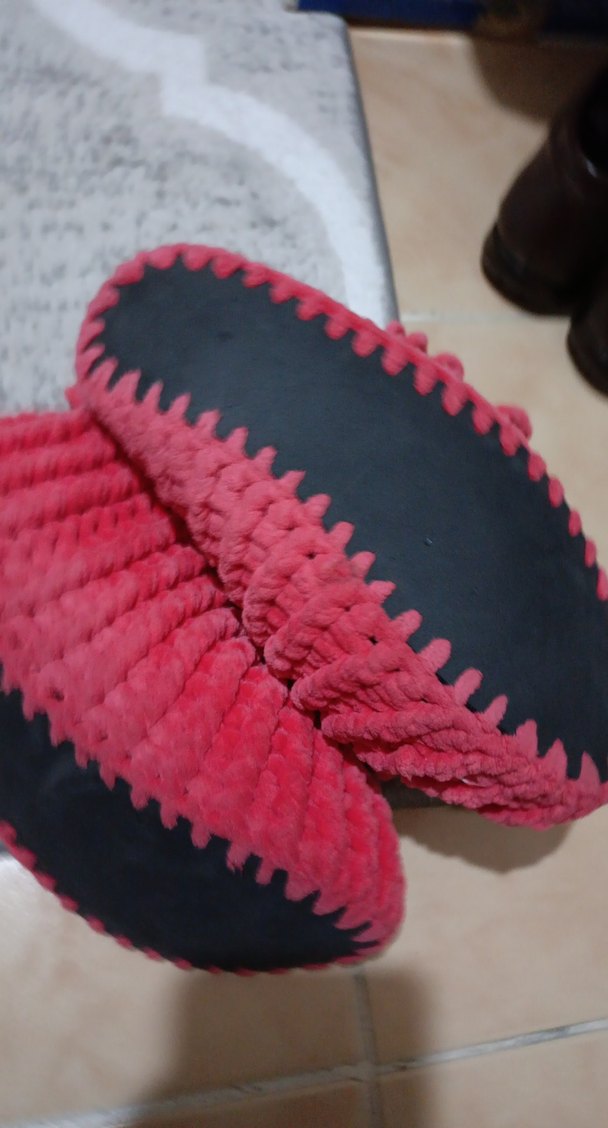 Kızlar için Bohem Örgü Sıcak Ev Terliği - Görsel 2