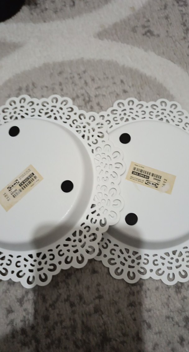 Beyaz Dantel Desenli Tabak Seti - Görsel 4
