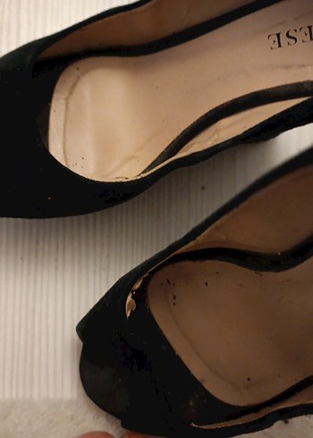 Divarese Siyah Kemerli Kadın Dolgu Topuklu Stiletto - Görsel 7