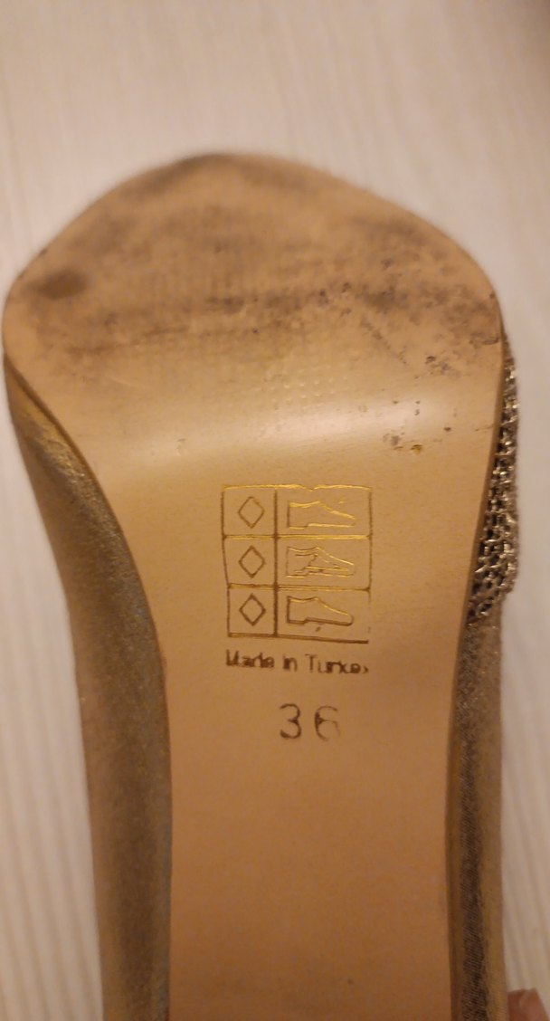 Bej Parlak Yılan Desenli Stiletto Topuklu Kadın Ayakkabı - Görsel 3