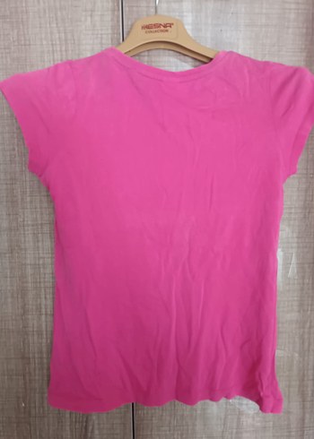 Kız Çocuk Pembe Kısa Kollu Tişört - Görsel 2