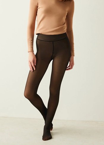 PENTİ İçi Peluşlu Siyah Kilotlu Çorap - Görsel 4