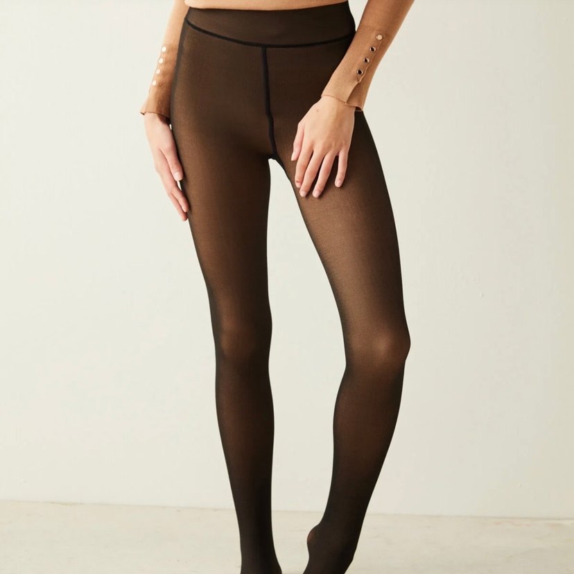 PENTİ İçi Peluşlu Siyah Kilotlu Çorap - Görsel 2