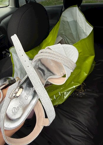 Gri Yılan Desenli Kadın Platform Topuklu Ayakkabı - Görsel 2