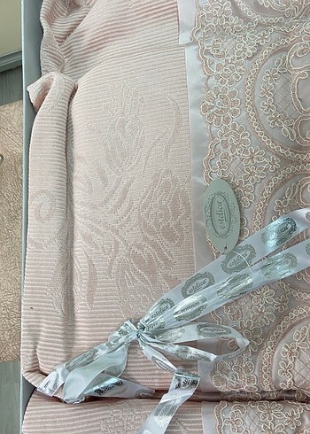 Fransız pike takımı tam takım çarşaflı yeni etiketli - Görsel 2