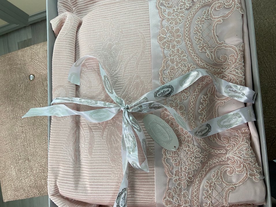 Fransız pike takımı tam takım çarşaflı yeni etiketli - Görsel 3