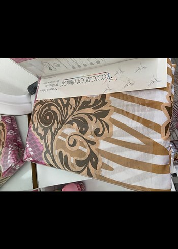 Desenli Koyu Pembe Nevresim Takımı yeni etiketlidir - Görsel 4