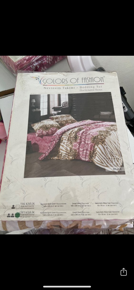 Desenli Koyu Pembe Nevresim Takımı yeni etiketlidir - Görsel 2