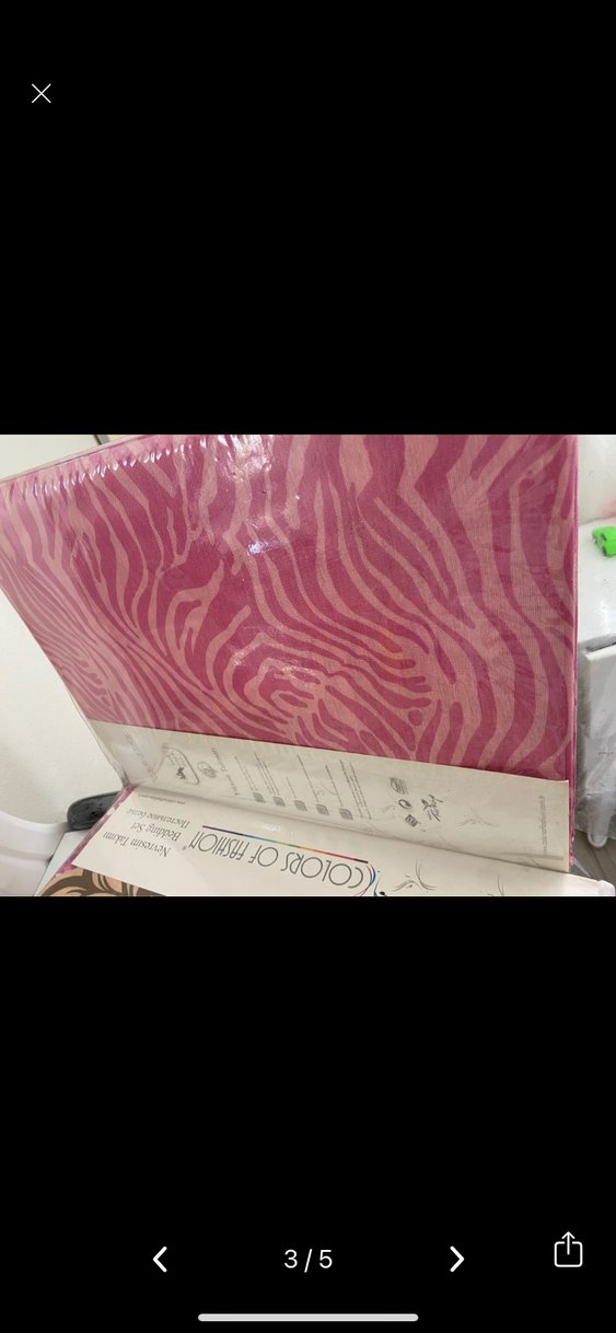 Desenli Koyu Pembe Nevresim Takımı yeni etiketlidir - Görsel 3