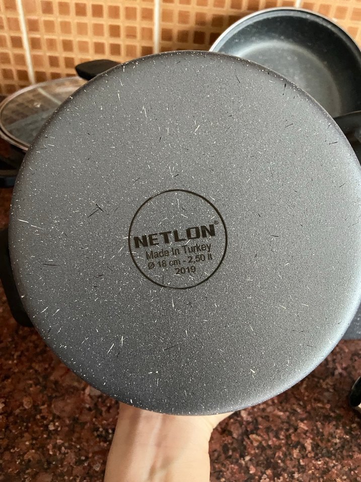 Yeni etiketli. Gri Granit Görünümlü Tencere Seti - Görsel 3