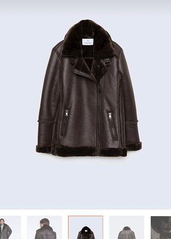 Biker Kahverengi Kürklü Deri Kadın Ceket - Görsel 3