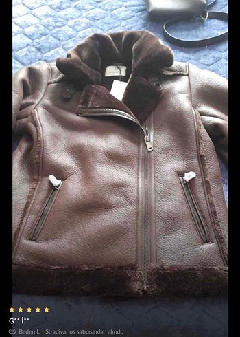 Biker Kahverengi Kürklü Deri Kadın Ceket - Görsel 7