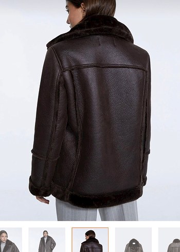 Biker Kahverengi Kürklü Deri Kadın Ceket - Görsel 5