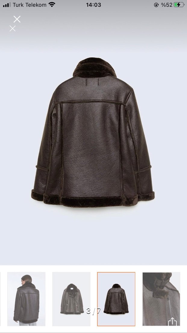 Biker Kahverengi Kürklü Deri Kadın Ceket - Görsel 4