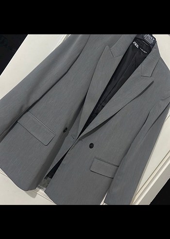 Gri Kadın Midi Ceket - Görsel 8