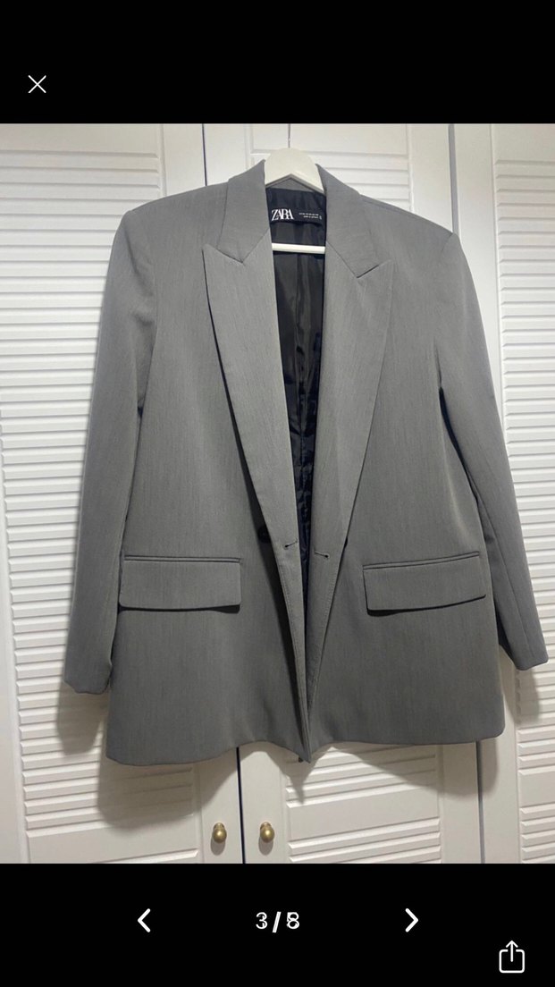 Gri Kadın Midi Ceket - Görsel 4