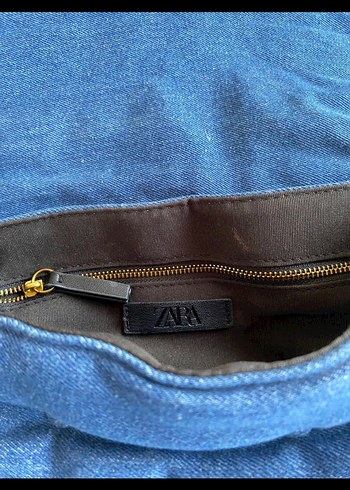 Zincir Detaylı Koyu Mavi Denim Kadın Çanta - Görsel 6