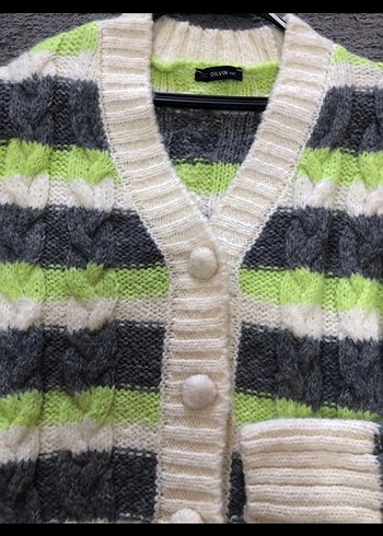 Rahat Kesim, Renkli Çizgili Kadın Hırka - Görsel 3