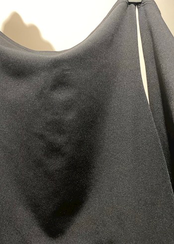 Drapeli Siyah Uzun Kollu Kadın Elbise - Görsel 3