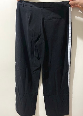 Siyah Kadın Midi Kumaş Pantolon - Görsel 2