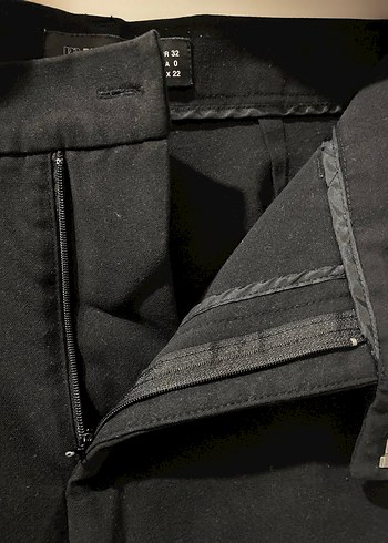 Siyah Kadın Midi Kumaş Pantolon - Görsel 5