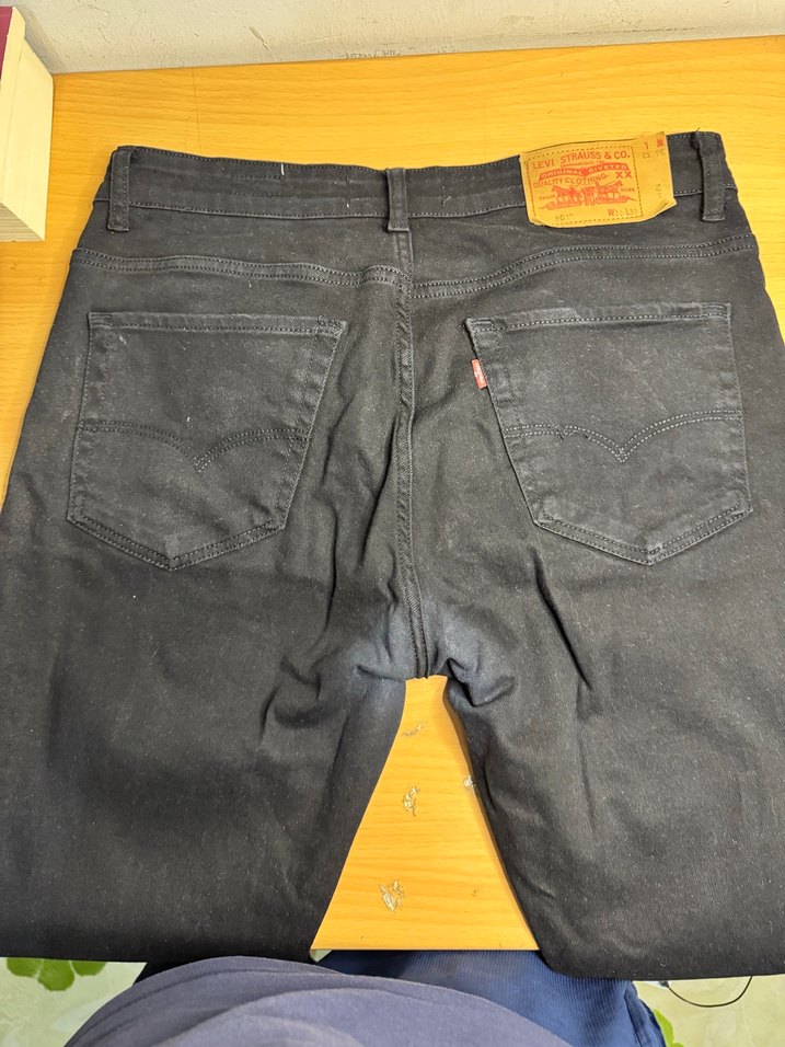 Siyah erkek Regular Fit Denim Pantolon - Görsel 3