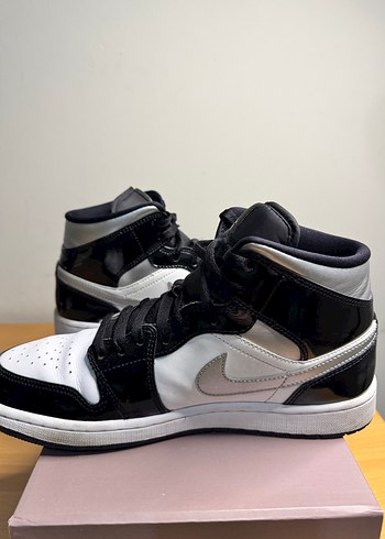Nike Air Jordan Mid 1 black silver - Görsel 3