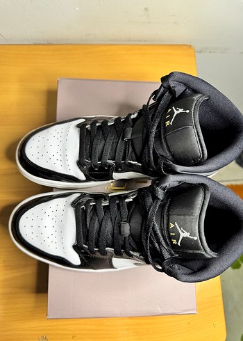 Nike Air Jordan Mid 1 black silver - Görsel 4