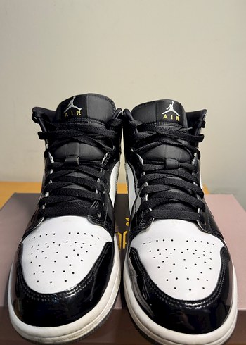 Nike Air Jordan Mid 1 black silver - Görsel 5