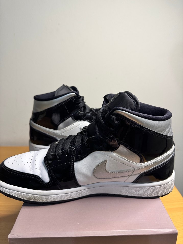 Nike Air Jordan Mid 1 black silver - Görsel 3