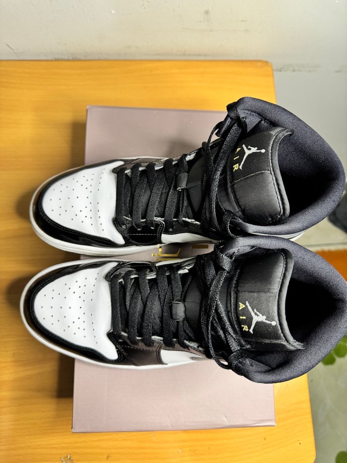 Nike Air Jordan Mid 1 black silver - Görsel 4