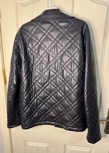 4AKC Düğmeli Siyah Deri Erkek Ceket - Görsel 3