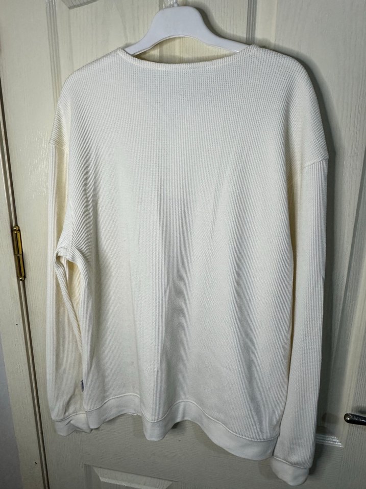 Only sons Düğmeli Beyaz Pamuklu erkek Uzun Kollu Kazak - Görsel 2