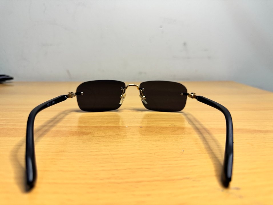 Siyah Minimalist erkek Güneş Gözlüğü - Görsel 3