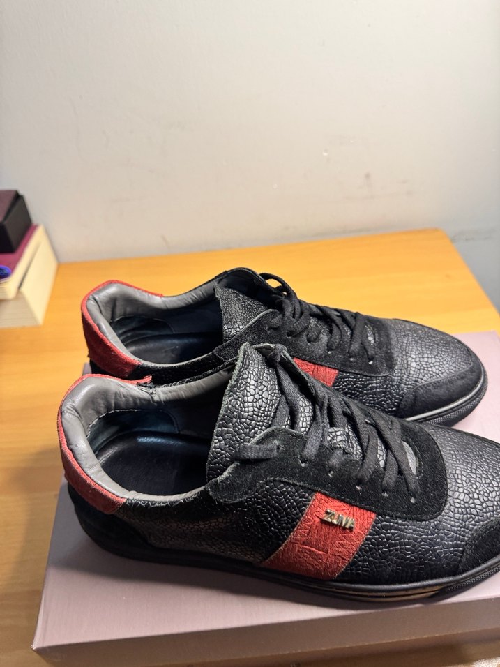 Zuma markası Yılan Desenli Siyah Erkek Spor Ayakkabı - Görsel 4