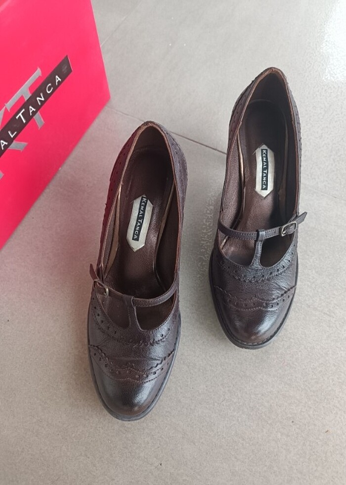 Deri Topuklu Ayakkabı  - Görsel 4