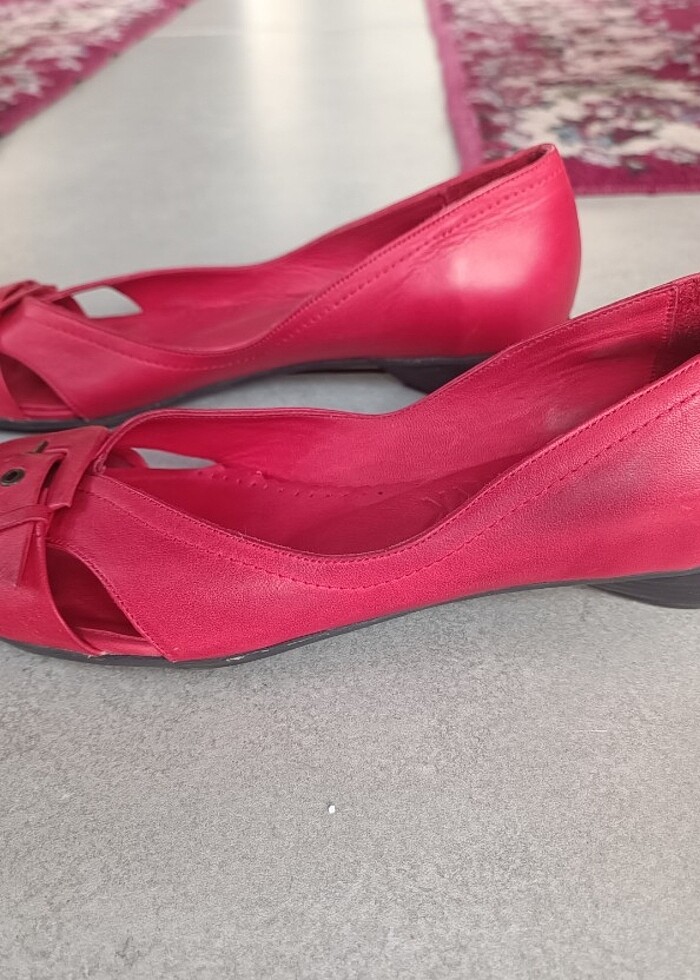 Gerçek Yumuşak Deri Ayakkabı Babet  - Görsel 3