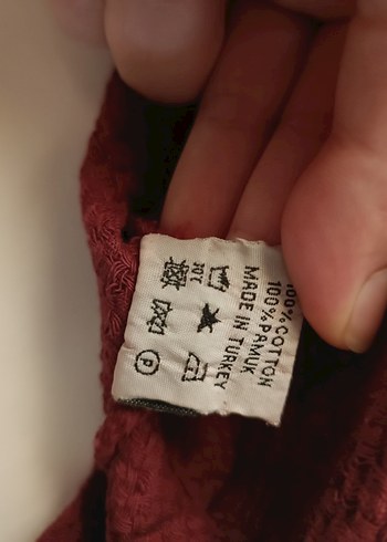 Tola Tola Bordo Düğmeli Keten Bohem Kazak - Görsel 6