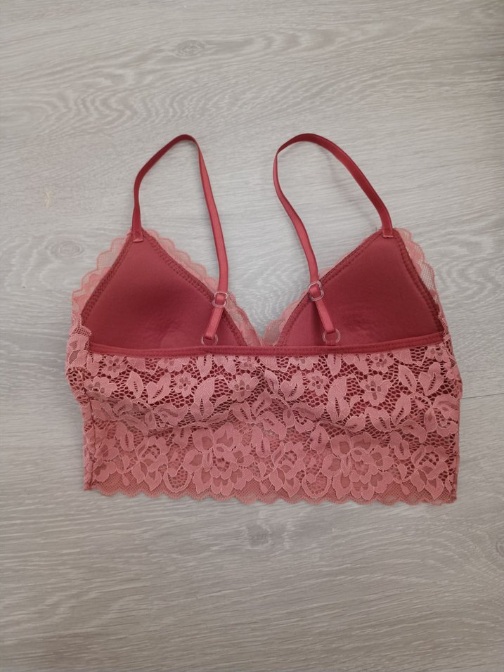 Pembe Dantel Bohem Bralet - Görsel 2