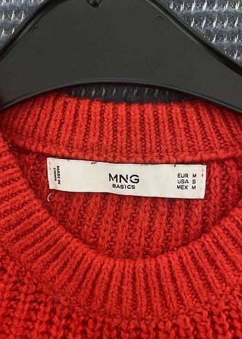 Kırmızı Örgü Kadın Sweatshirt - Görsel 3