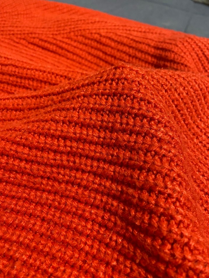 Kırmızı Örgü Kadın Sweatshirt - Görsel 4