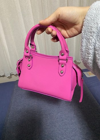 Pembe Deri Tokalı Kadın Çanta - Görsel 3