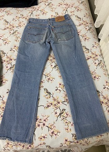 Düğmeli Mavi Kadın Denim Pantolon - Görsel 3