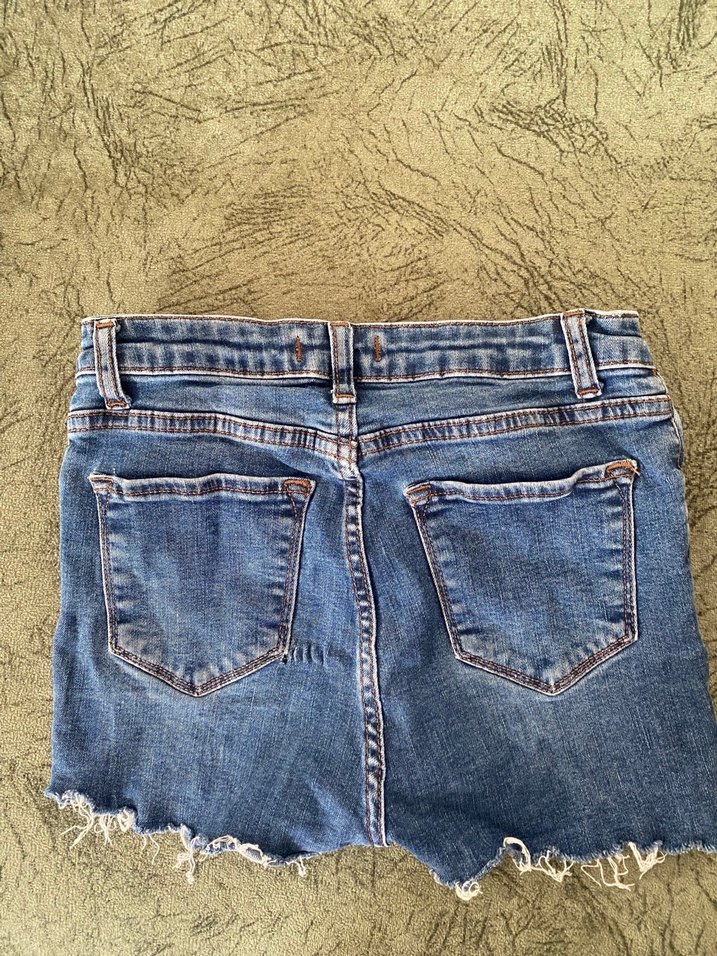 Düğmeli Mini Mavi Kadın Denim Şort - Görsel 2