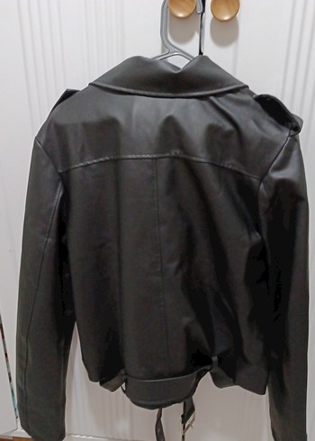 Siyah Deri ceket Kadın - Görsel 3