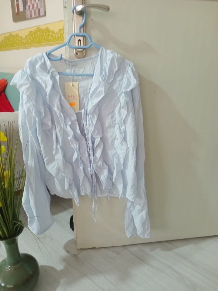 Kısa Kırmızı Süet Püsküllü Kadın Deri Ceket - Görsel 3