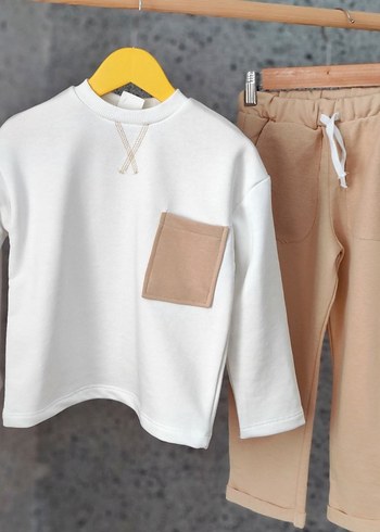 Zara Etiketli Bej Renkli Erkek Çocuk Eşofman Takımı - Görsel 2