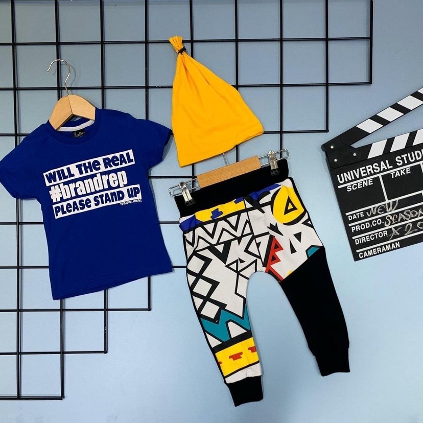 Mavi Baskılı Erkek Çocuk Takım - Görsel 2